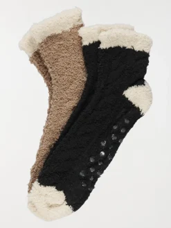 Lot de 2 paires chaussettes douces femme