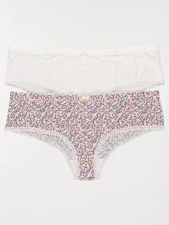 Lot de 2 shorties imprimé femme