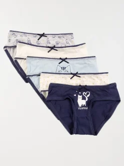 Lot de 5 slips chat fille
