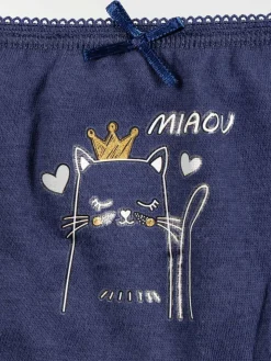 Lot de 5 slips chats fille