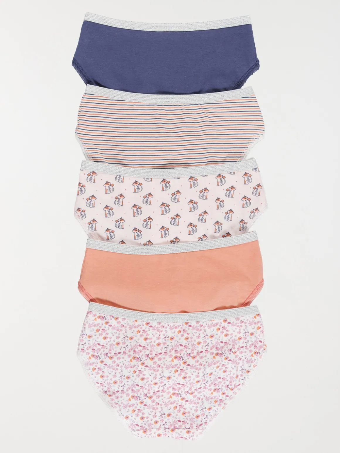 Lot de 5 slips renard fille