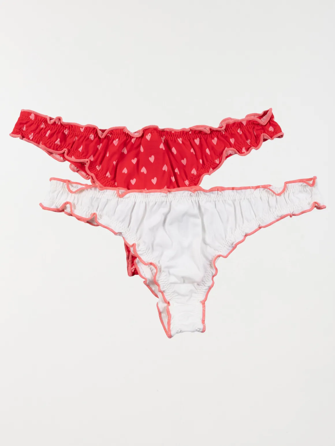 Lot de 2 tangas coeurs femme (S-XL)