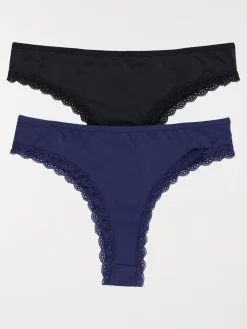 Lot de 2 tangas femme (S-L)