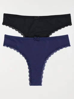 Lot de 2 tangas femme (S-L)