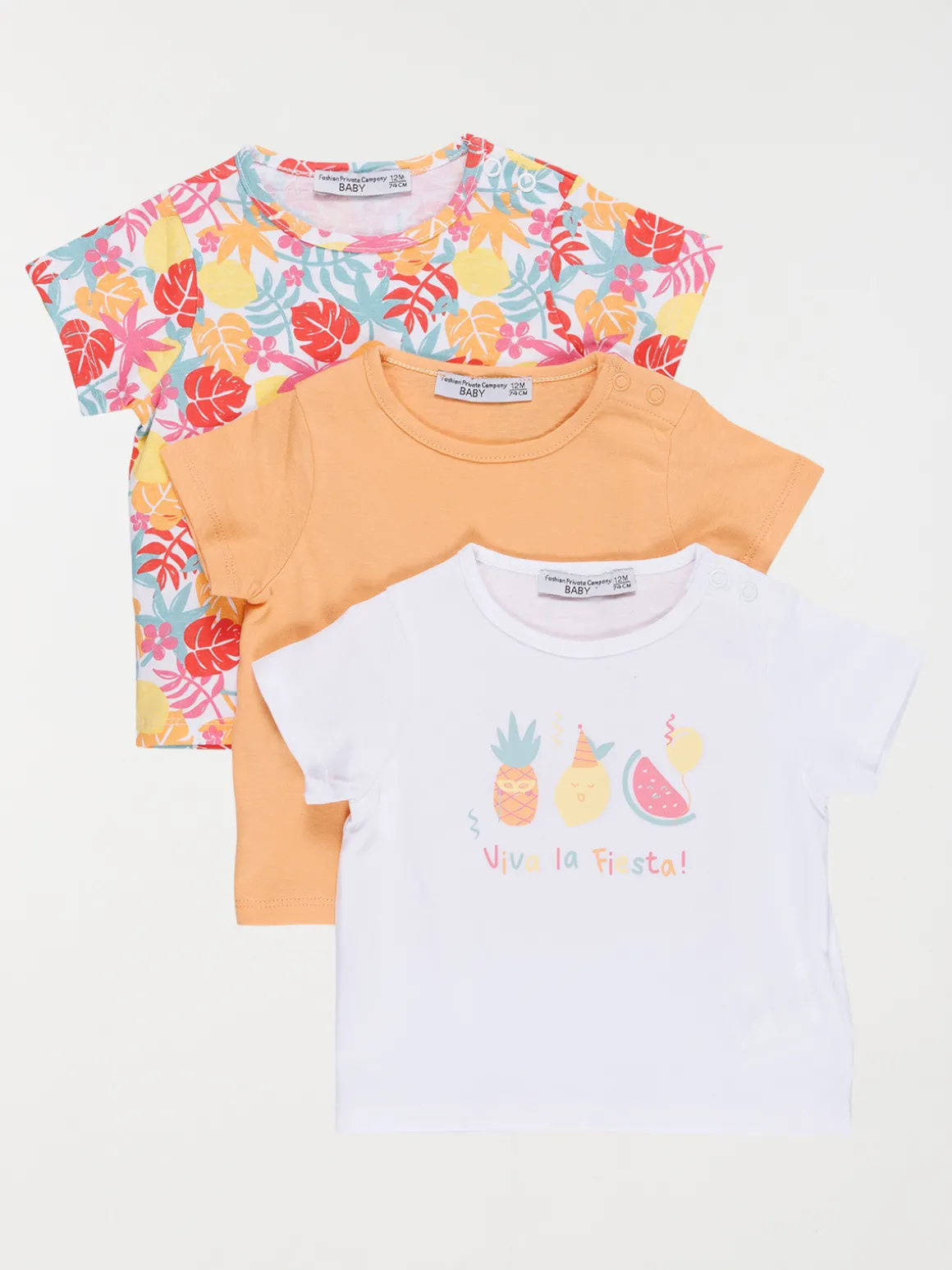 Lot de 3 T-shirts fille (3-36M)