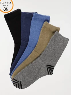 Lots de 5 chaussettes hautes garçon