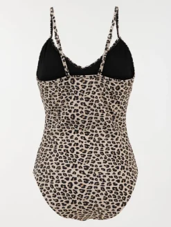 Maillot de bain 1 pièce léopard femme