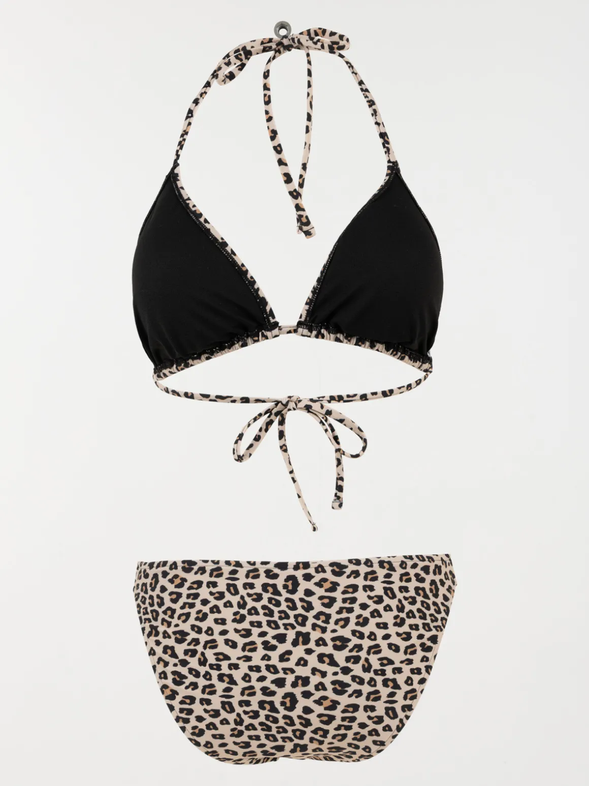 Maillot de bain 2 pièces léopard femme