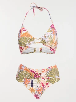 Maillot de bain 2 pièces motif femme