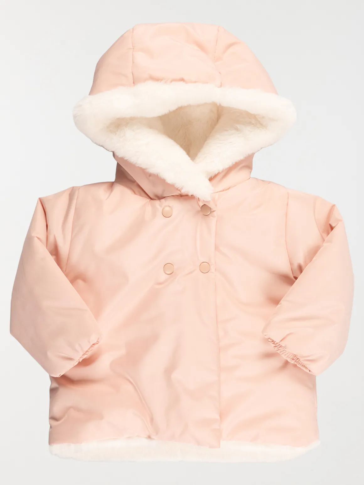 Manteau rose smoke fille (6-36M)