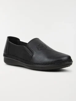 Mocassin confort brodé femme (37-42)