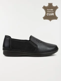 Mocassin confort brodé femme (37-42)