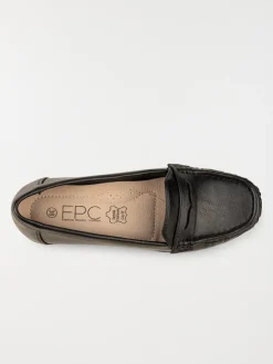 Mocassin confort femme noir (36-41)