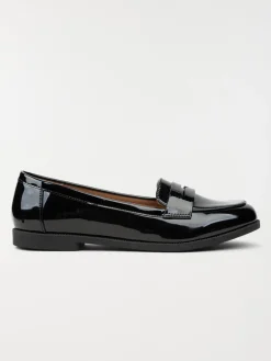 Mocassin femme verni noir (36-41)