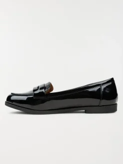 Mocassin femme verni noir (36-41)