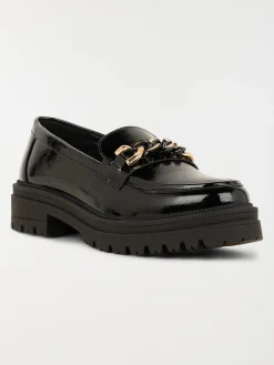 Mocassin verni chaîne femme (36-41)