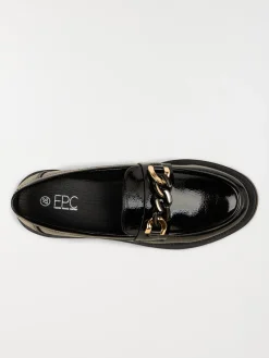 Mocassin verni chaîne femme (36-41)