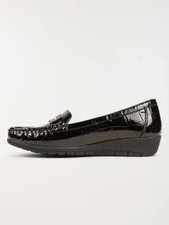 Mocassins noirs confort femme (36-41)