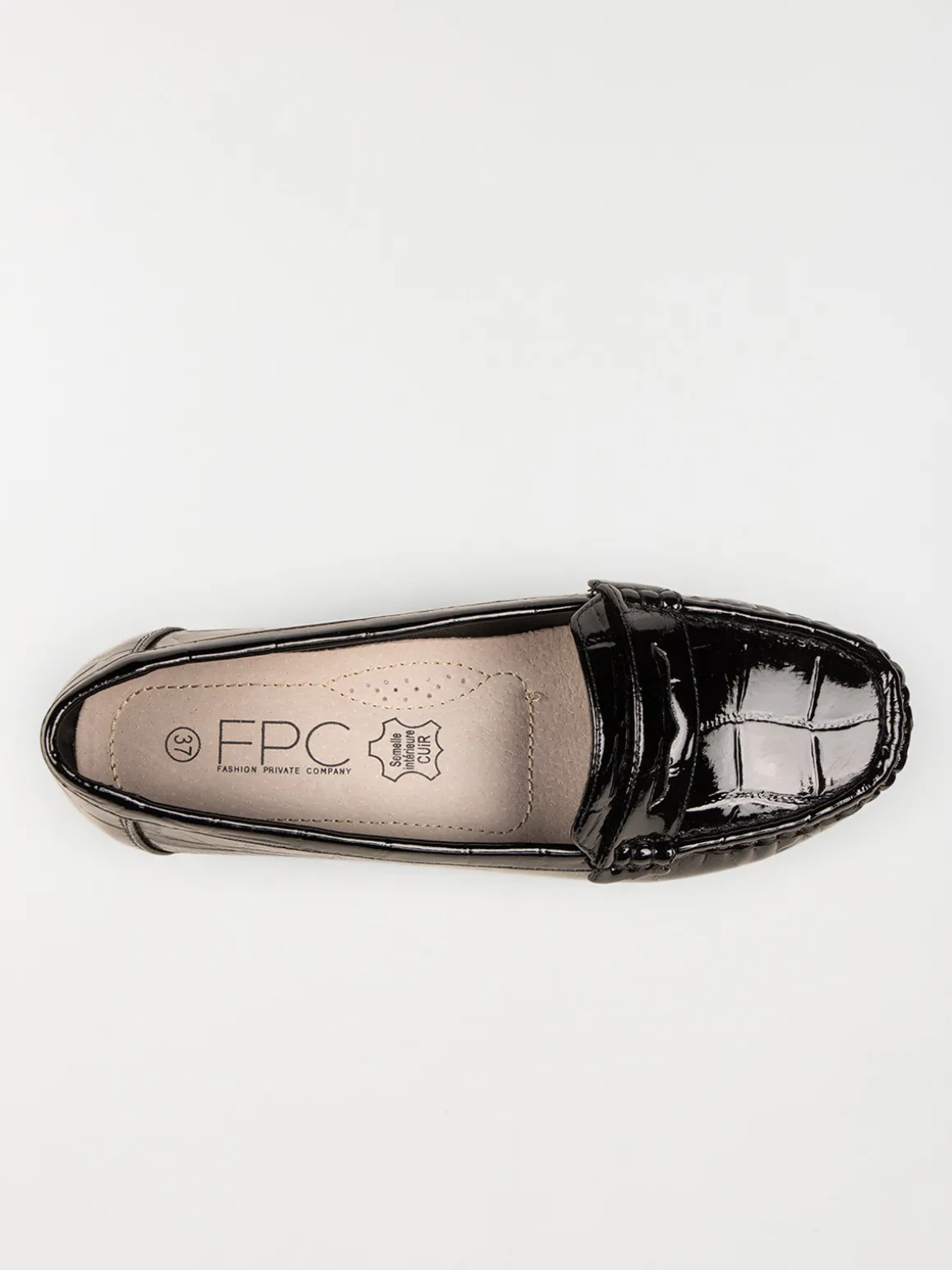 Mocassins noirs confort femme (36-41)