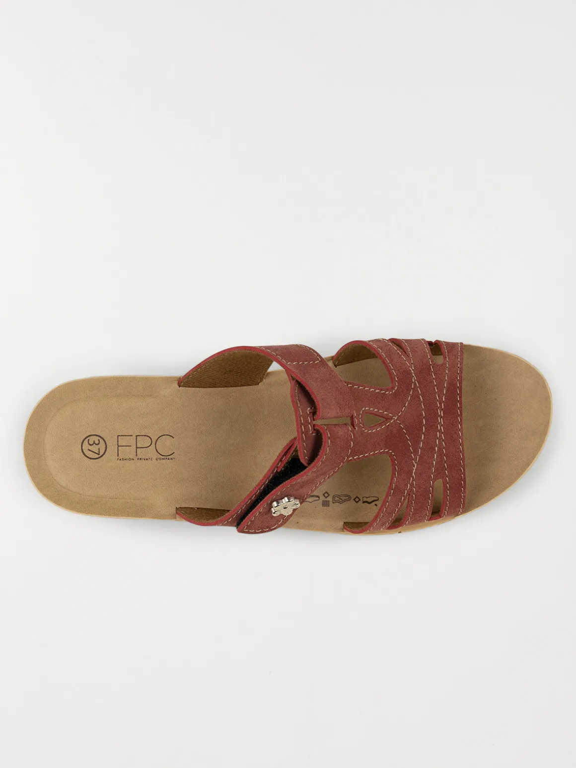 Mule confort femme rouge (36-41)
