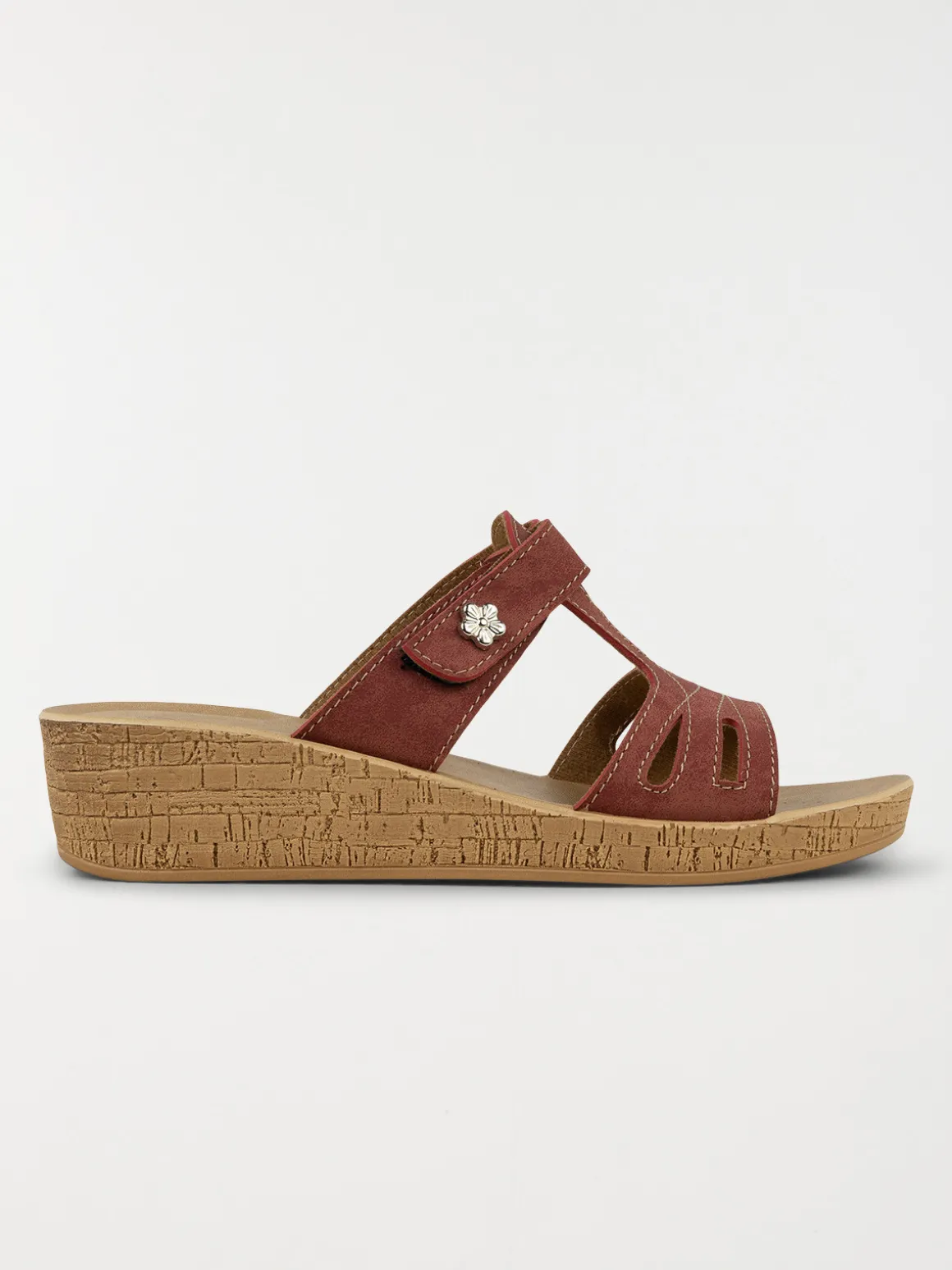 Mule confort femme rouge (36-41)
