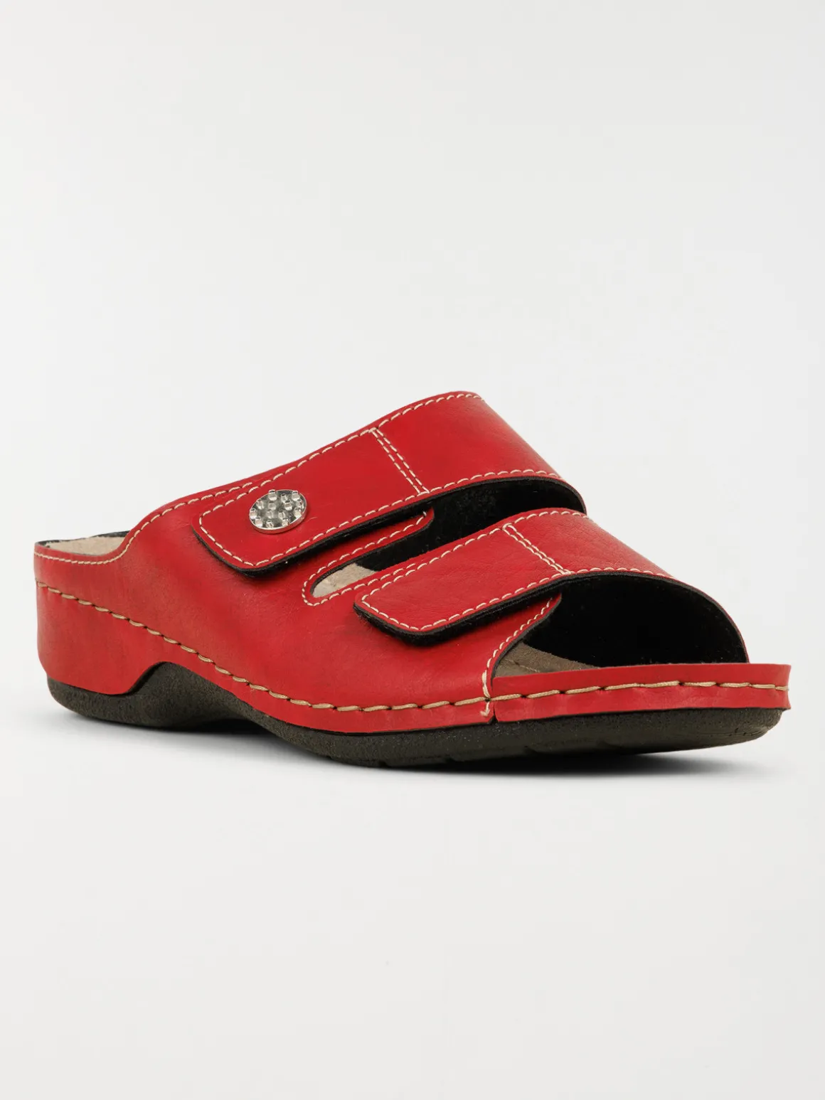 Mule confort rouge femme (36-41)