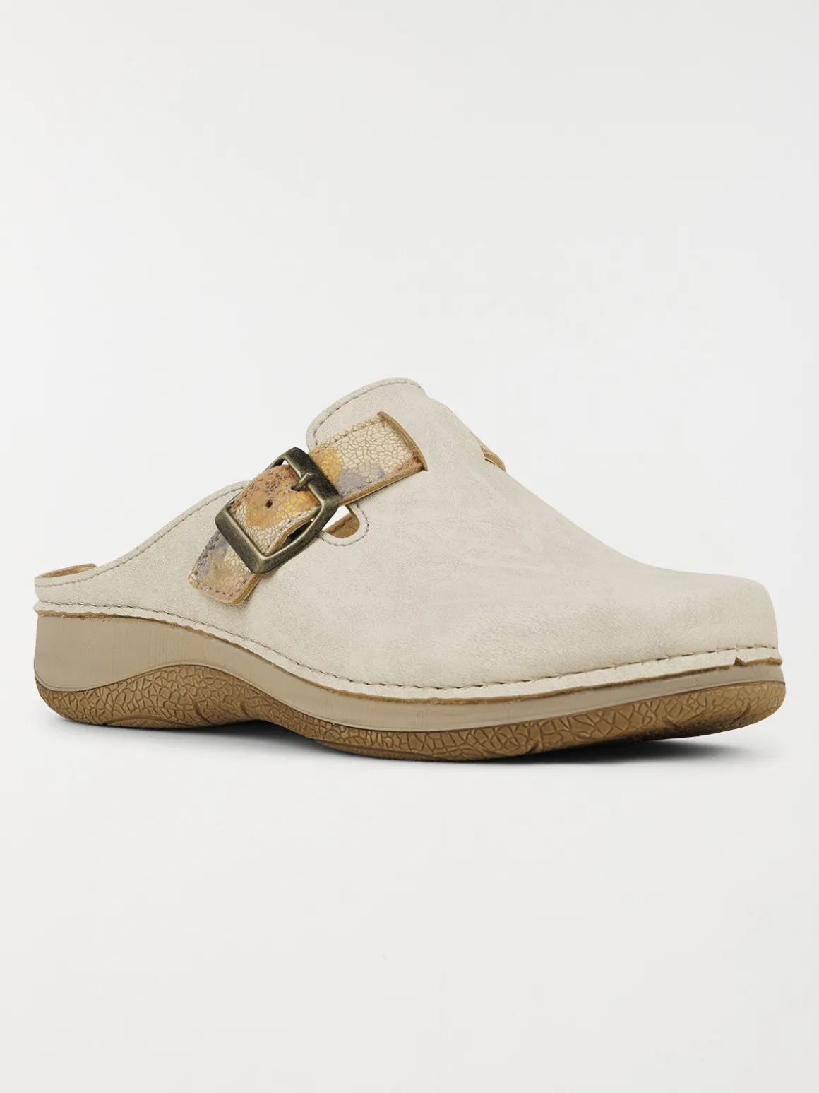 Mule fermée confort femme beige (36-42)
