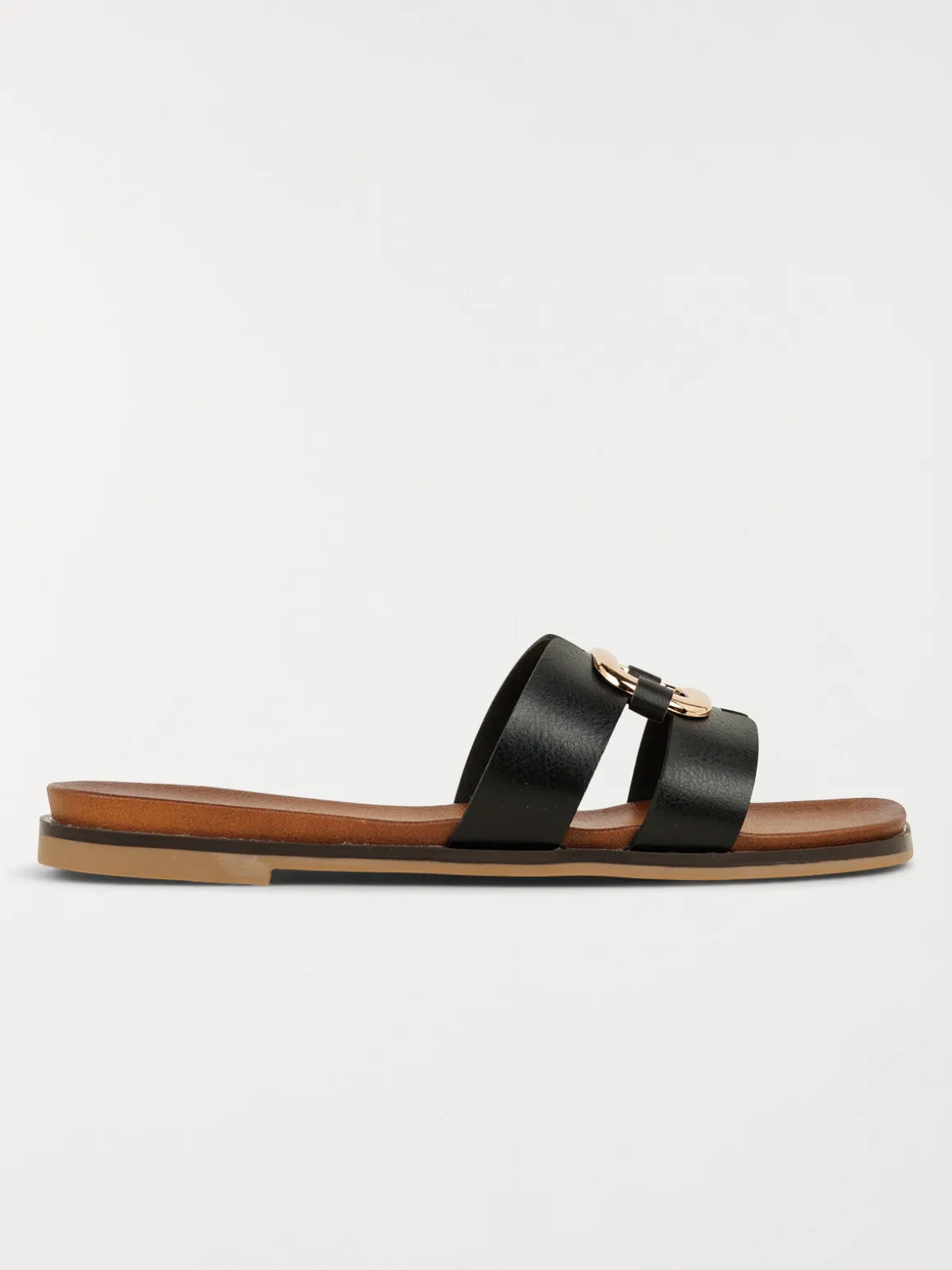 Mule plate anneau doré femme (36-41)