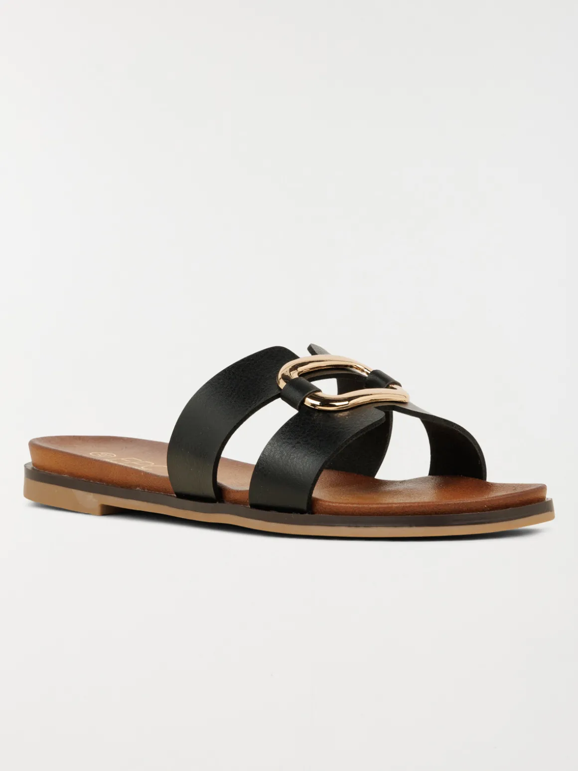 Mule plate anneau doré femme (36-41)