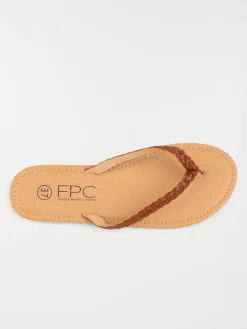Mule plate marron femme (36-41)