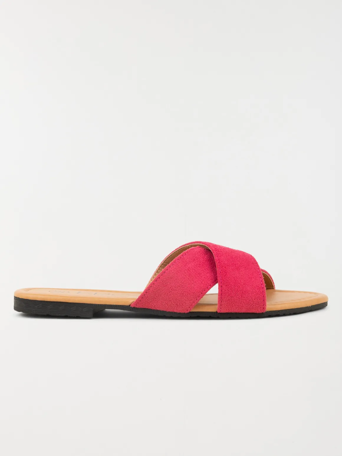 Mule plate velours rose femme (36-41)