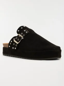 Mule plateforme femme noire (36-41)