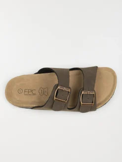 Mules 2 boucles femme marron (37-42)