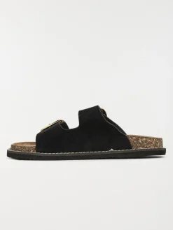 Mules 2 boucles femme noir (36-41)