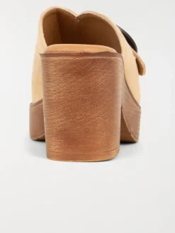Mules beiges à talon haut femme (36-41)