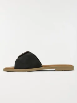 Mules boucle carrée femme noir (36-41)