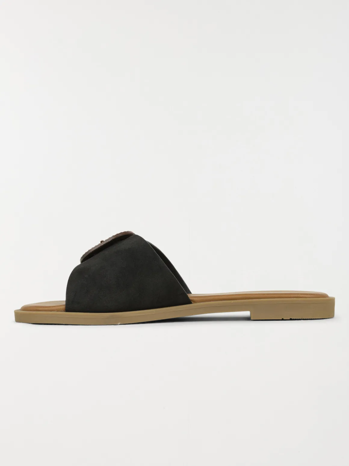Mules boucle carrée femme noir (36-41)
