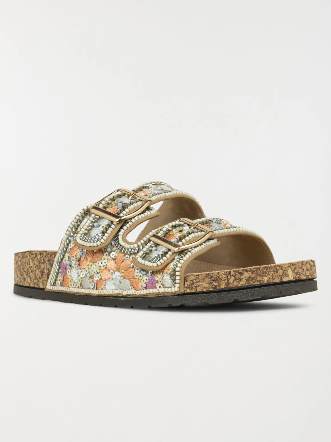 Mules brodées et perles femme (36-41)