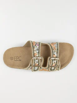 Mules brodées et perles femme (36-41)