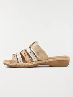Mules conforts dorés femme (37-42)
