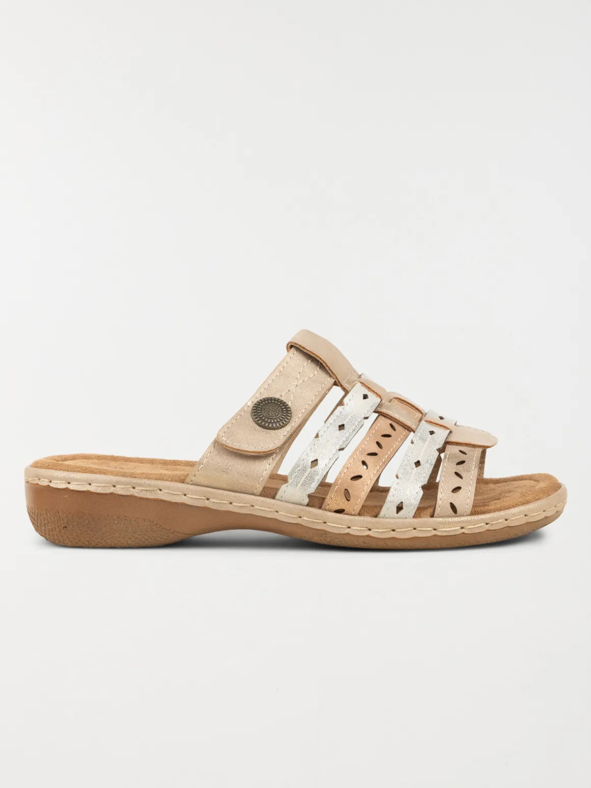 Mules conforts dorés femme (37-42)