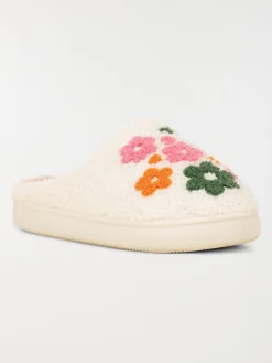 Mules fleurs brodées femme (36-41)