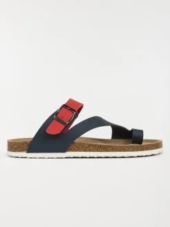 Mules navy et rouge femme (36-41)