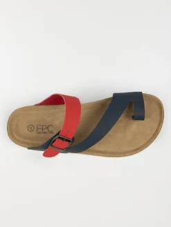 Mules navy et rouge femme (36-41)