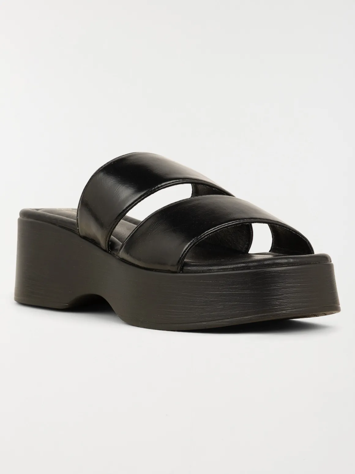 Mules noires à talon femme (36-41)