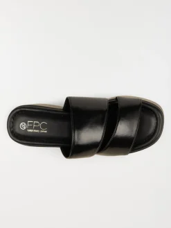 Mules noires à talon femme (36-41)