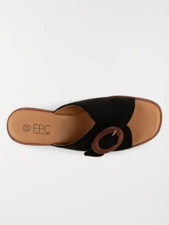 Mules noires à talon haut femme (36-41)