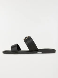 Mules noires anneau doré femme (36-41)