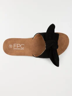 Mules noires noeuds femme (36-41)