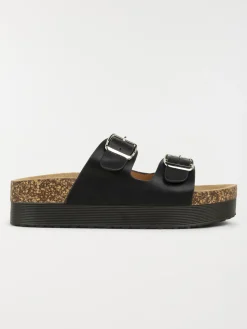 Mules noires plateformes femme (36-41)
